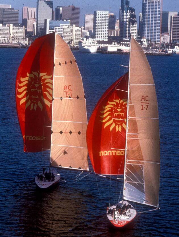 Il Moro di Venezia yachts sailing in San Diego in the America's Cup 1992
