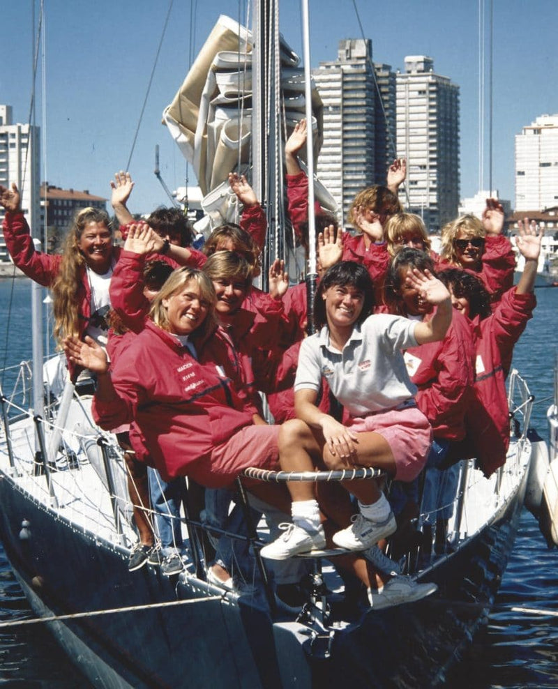 Crew of Maiden arriving after 1st leg in the Whitbread Round the World of Race
