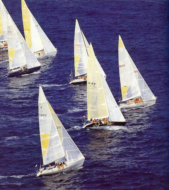 Sailboats racing in The Sardinia Cup 